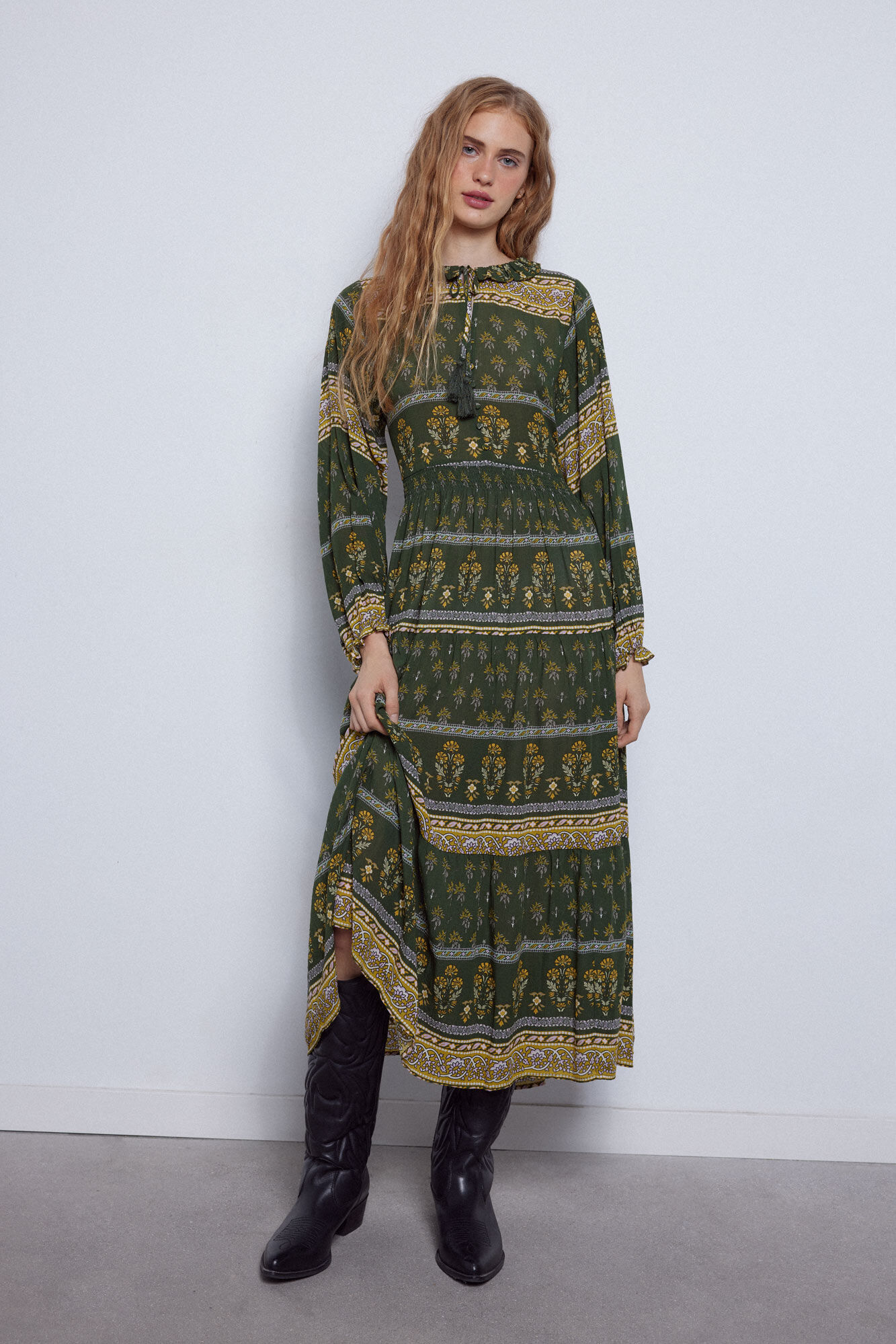 Vestido comprido clearance estampado floral