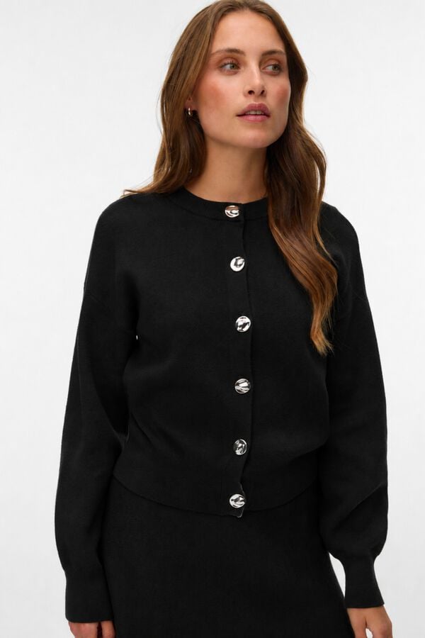 Vero Moda Silver button jacket Black