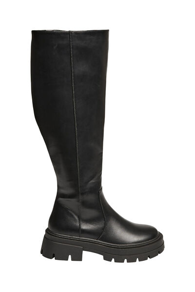 Cortefiel Tight knee-high boot Black