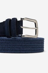 Cortefiel Elastic braided belt Navy