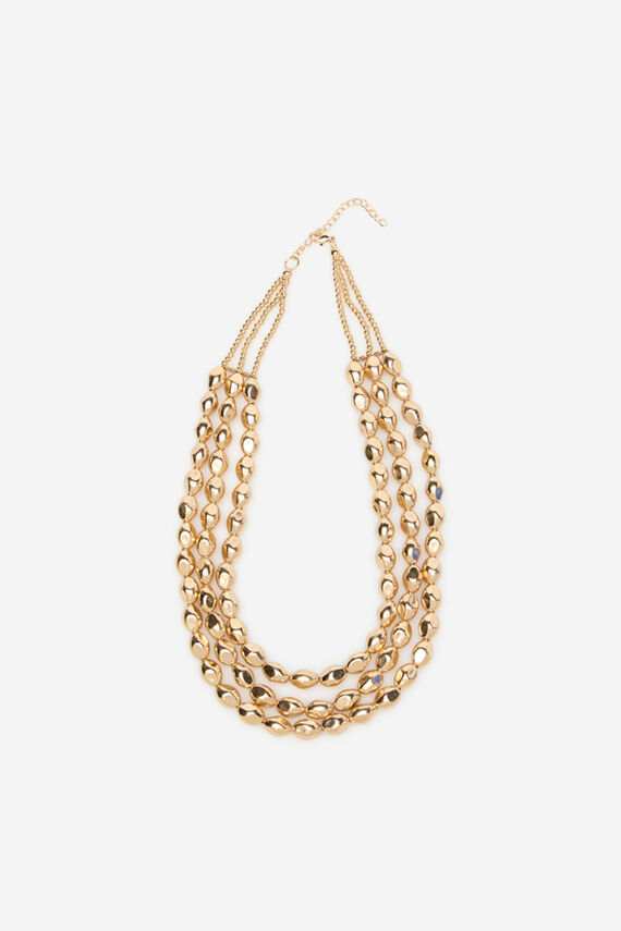 Collar abalorios dorado