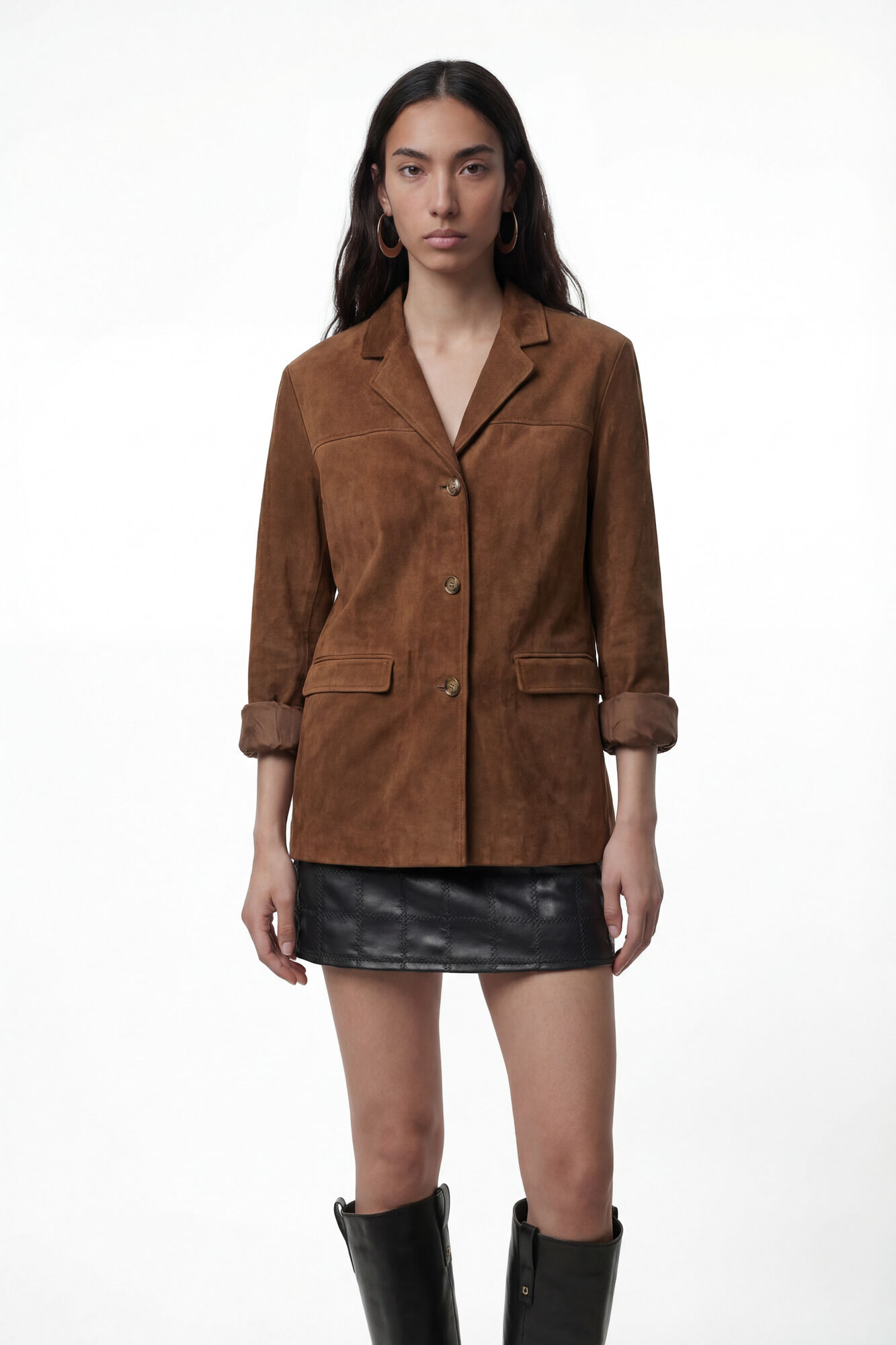 Vero Moda Saia curta com efeito couro 