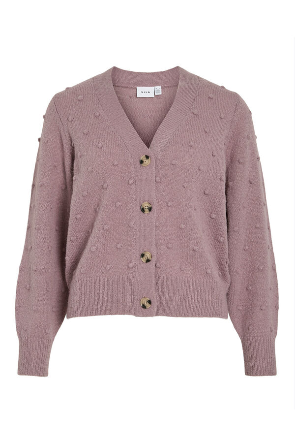 Vila Casaco de malha de malha com malha Subiu