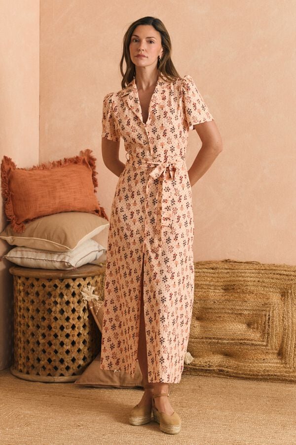 Pol&iacute;n Et Moi Vestido camiseiro Azahara Castanho