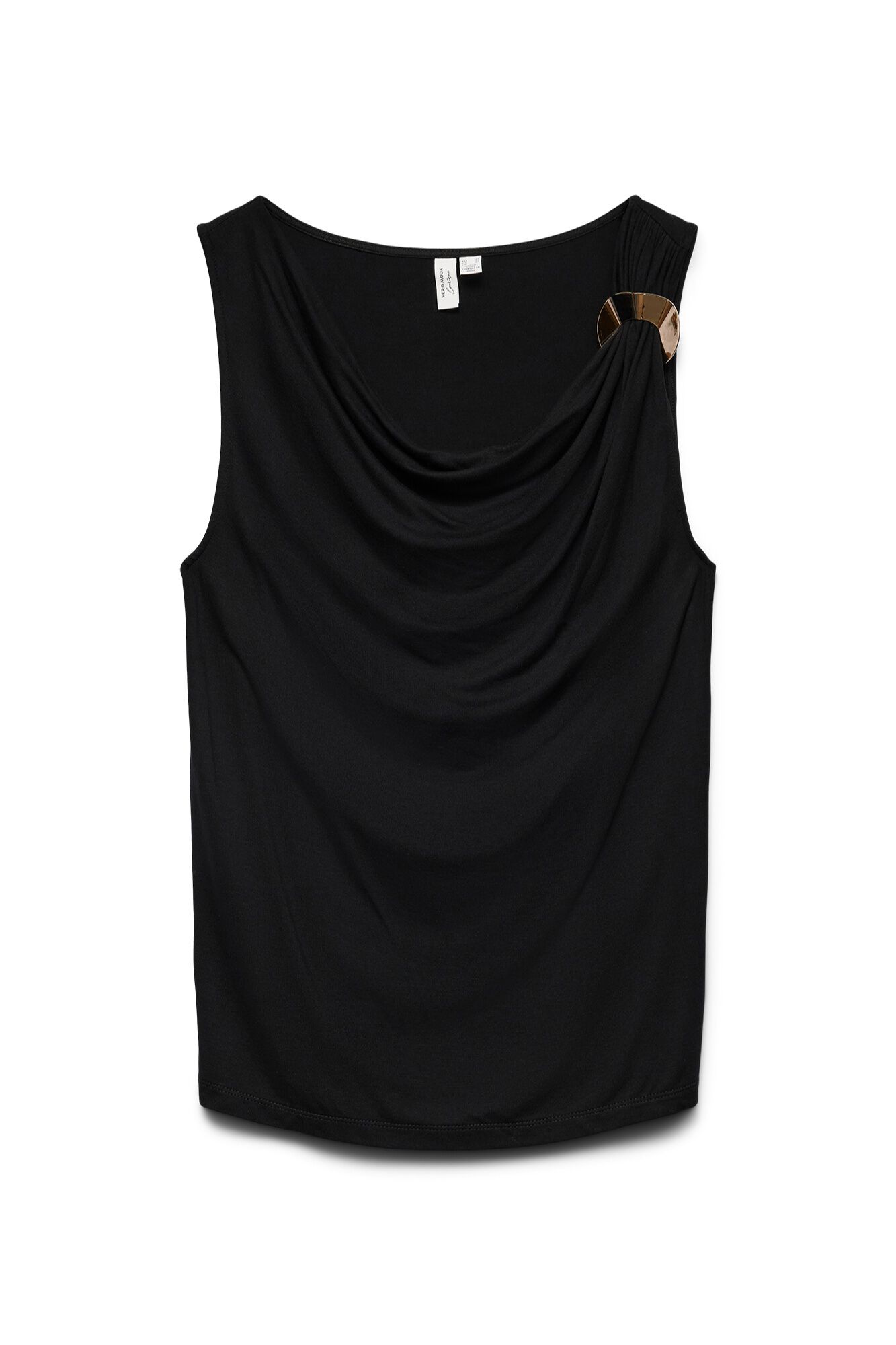Vero Moda Top drapeado com detalhe met&aacute;lico