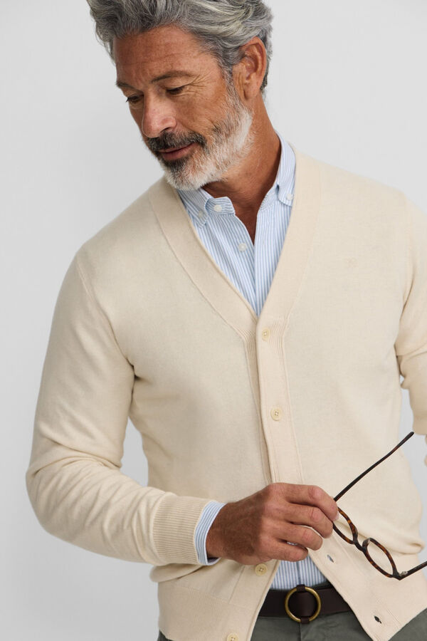 Silbon Casaco de malha clássico Tostado