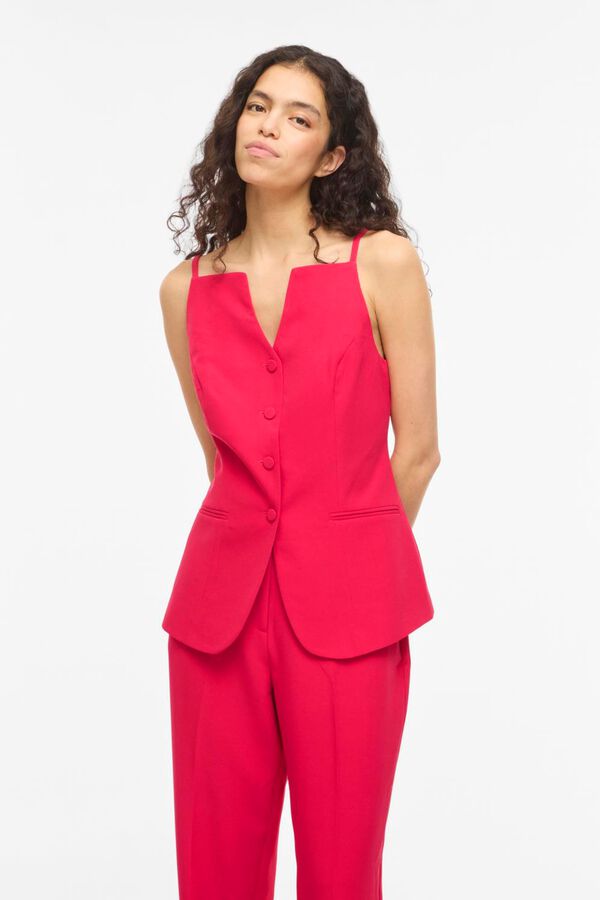 Vila Colete abotoado de al&ccedil;as Subiu