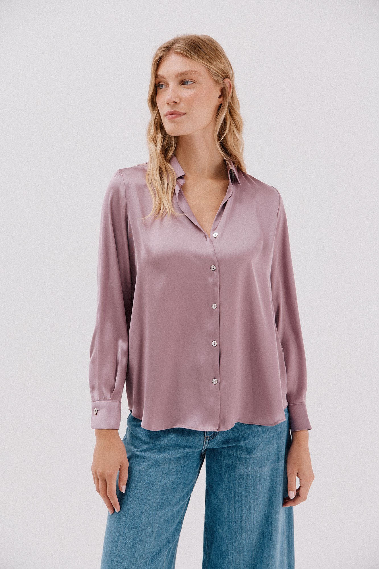 Cortefiel Satin-finish shirt