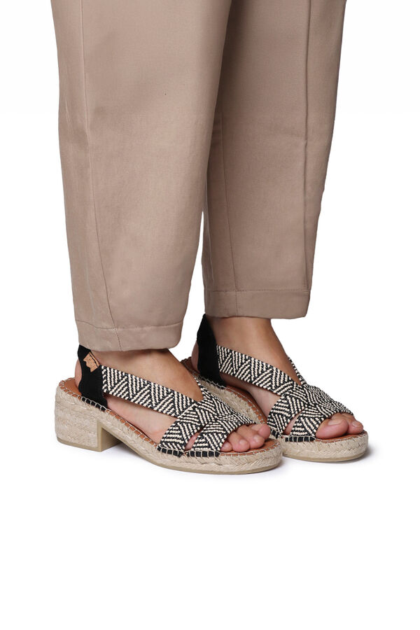 Toni Pons Heeled sandal with elastic straps Black