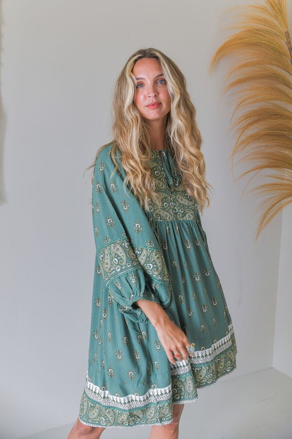 Jaase Vestido curto Adela Verde