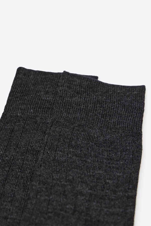 Cortefiel plain wool sock Dark grey