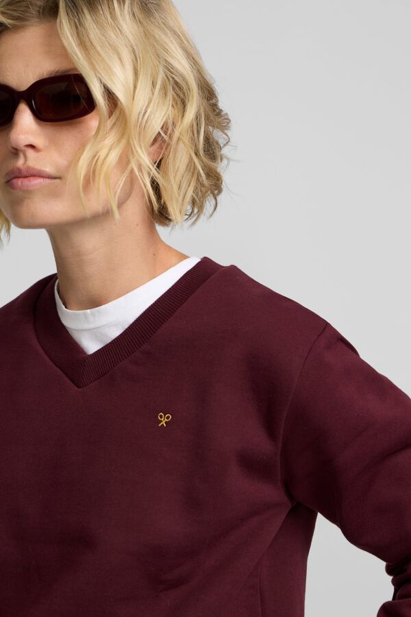 Silbon Woman shirt hem sweatshirt Printed red