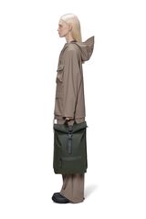 Rains Mochila rolltop imperme&aacute;vel Verde