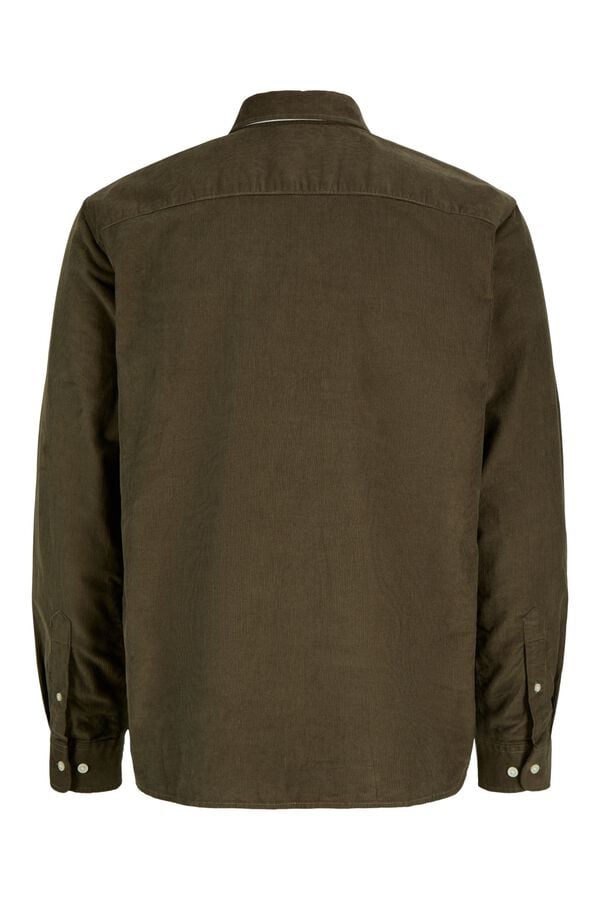 Jack & Jones Camisa de bombazina 100% algod&atilde;o Castanho