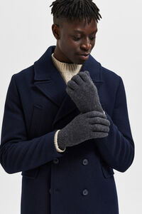 Cortefiel Light gloves in wool and cashmere Grey