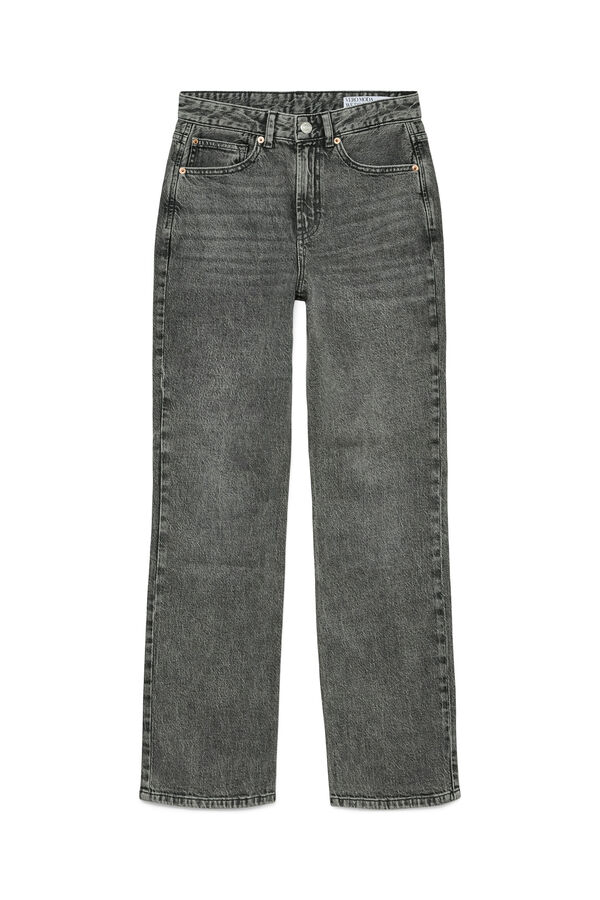 Vero Moda Calça jeans reta de cintura alta Cinzento
