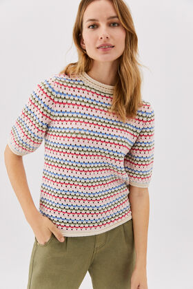 Cortefiel Recycled polyester jumper Camel