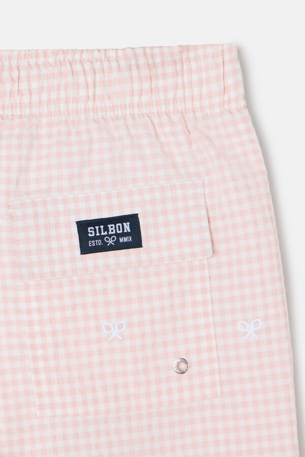 Silbon Maiô xadrez Vermelho