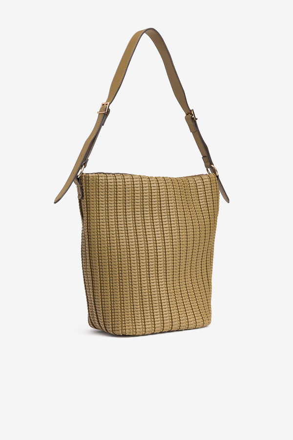 Vilanova Mala de ombro com textura gravada Verde