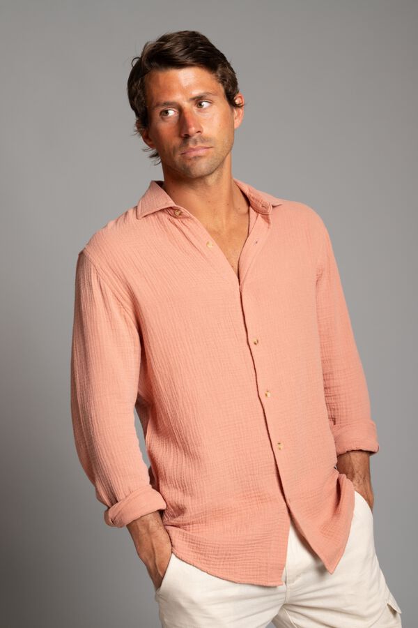Cloking Camisa de bambula Vermelho