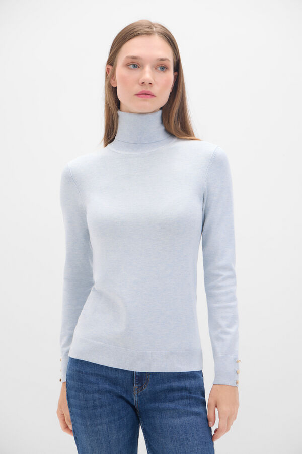 Cortefiel Polo neck jumper Blue