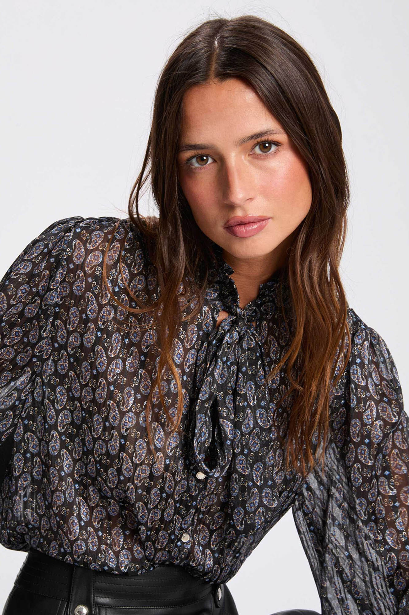 Morgan Camisa fluida con cuello en v