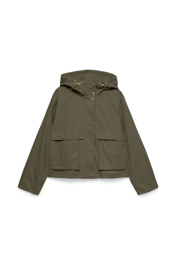 Vero Moda Parka curta com capuz Verde