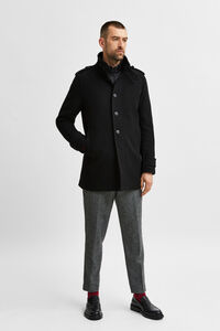 Cortefiel Coat with buttons Black