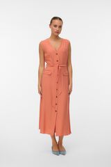 Vero Moda Vestido camiseiro sem mangas Laranja