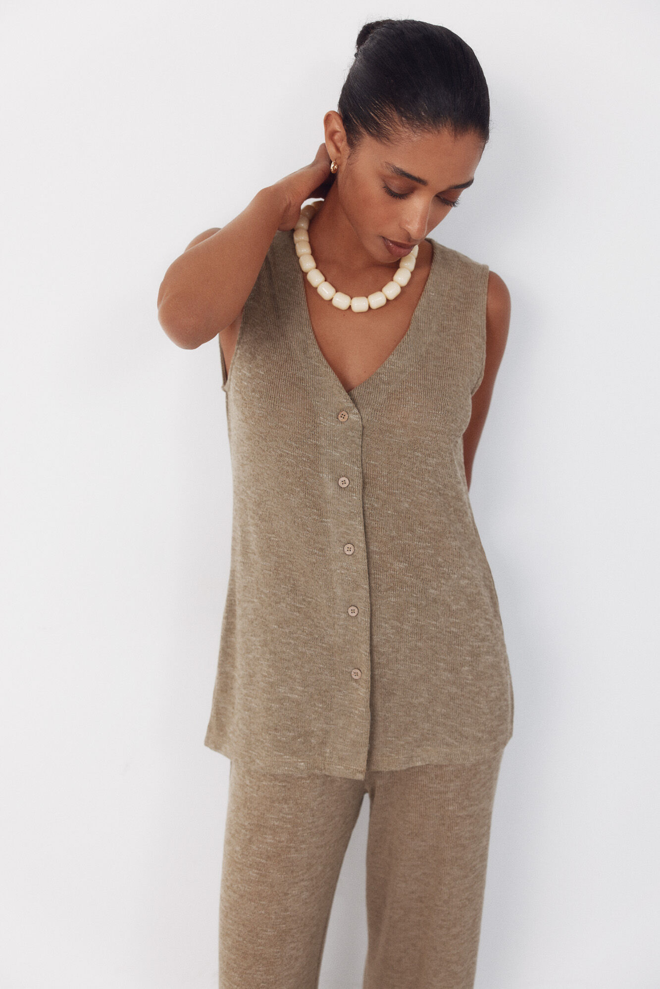 Cortefiel Rustic - look knitted vest