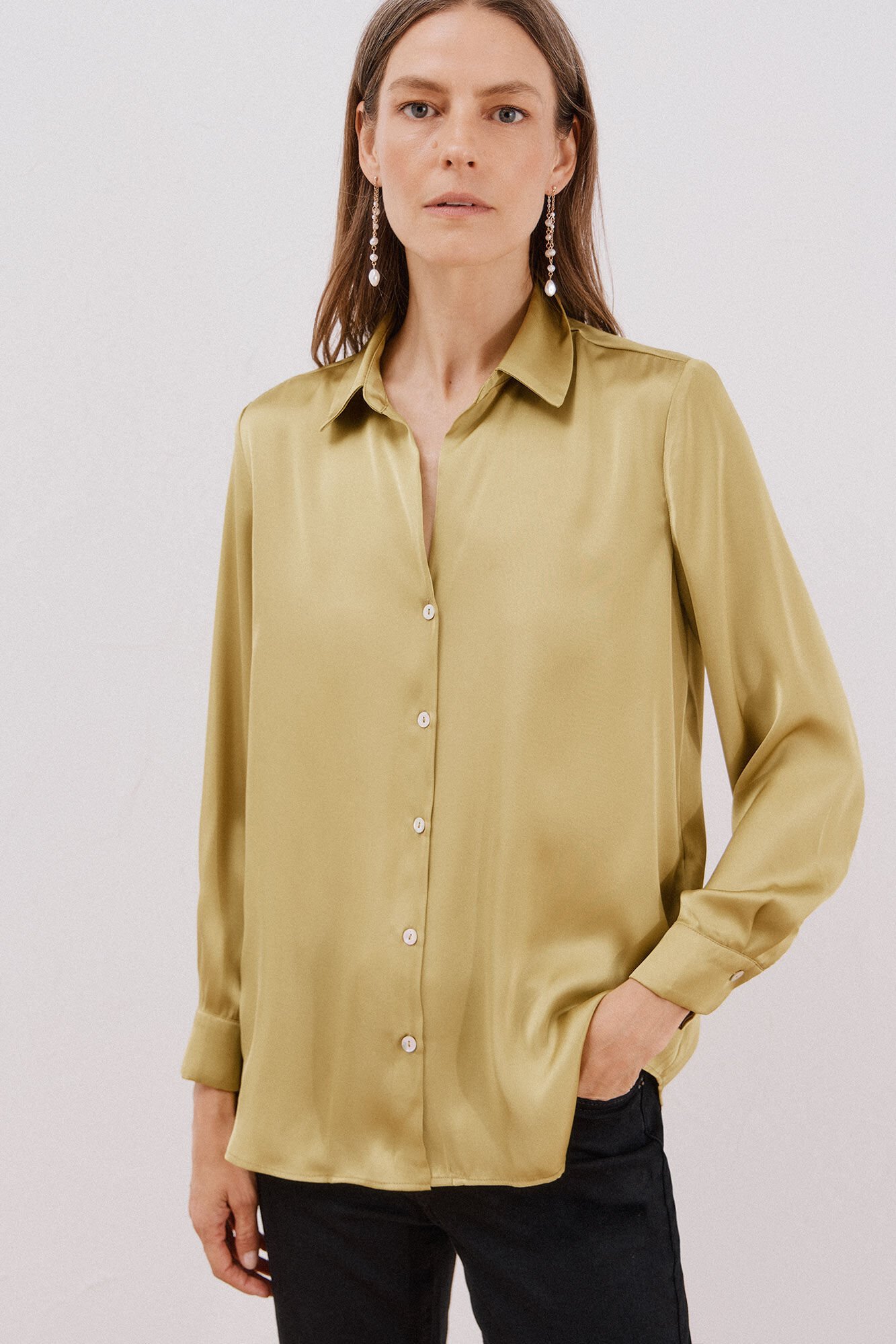 Cortefiel Satin-finish shirt