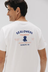 elPulpo Camiseta infantil Sealovers Branco