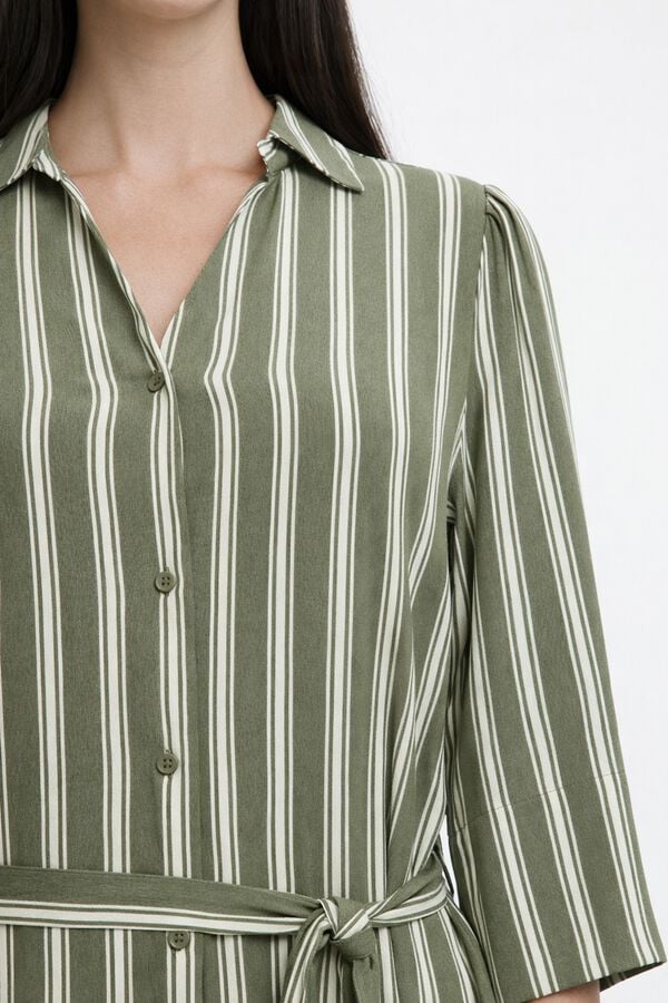 Selected Vestido comprido estampado Verde