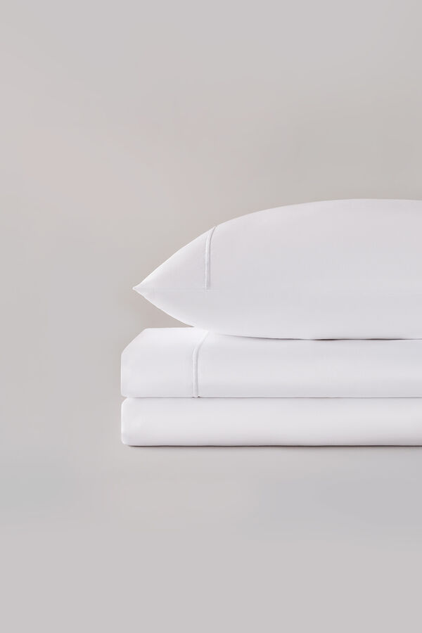 Cortefiel New York Beige Bedsheet Set cama 135-140 cm White