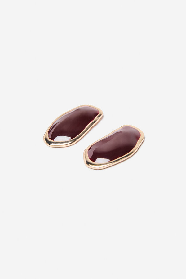 Cortefiel Resin earring Maroon