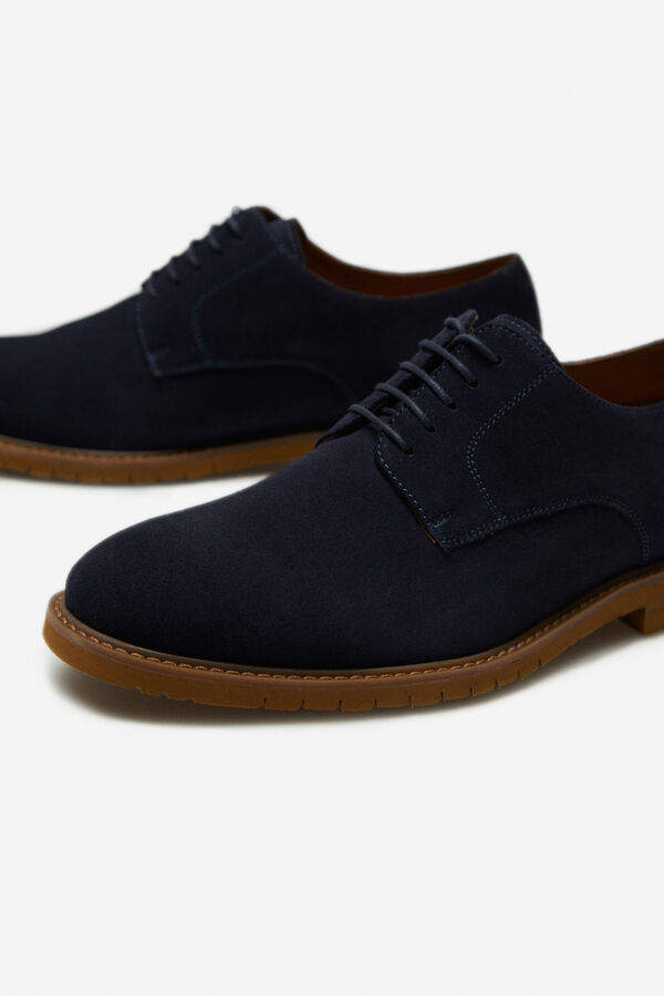 Cortefiel Lace-up rubber-soled shoes Navy