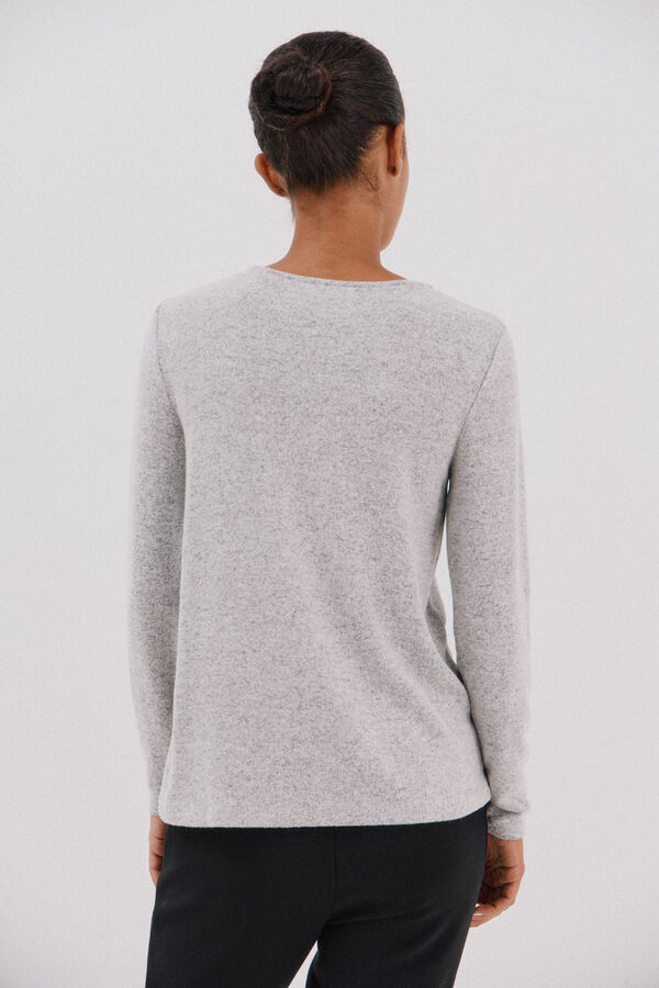 Cortefiel Basic crew neckline t-shirt Grey