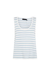 Cortefiel Striped knit top Blue