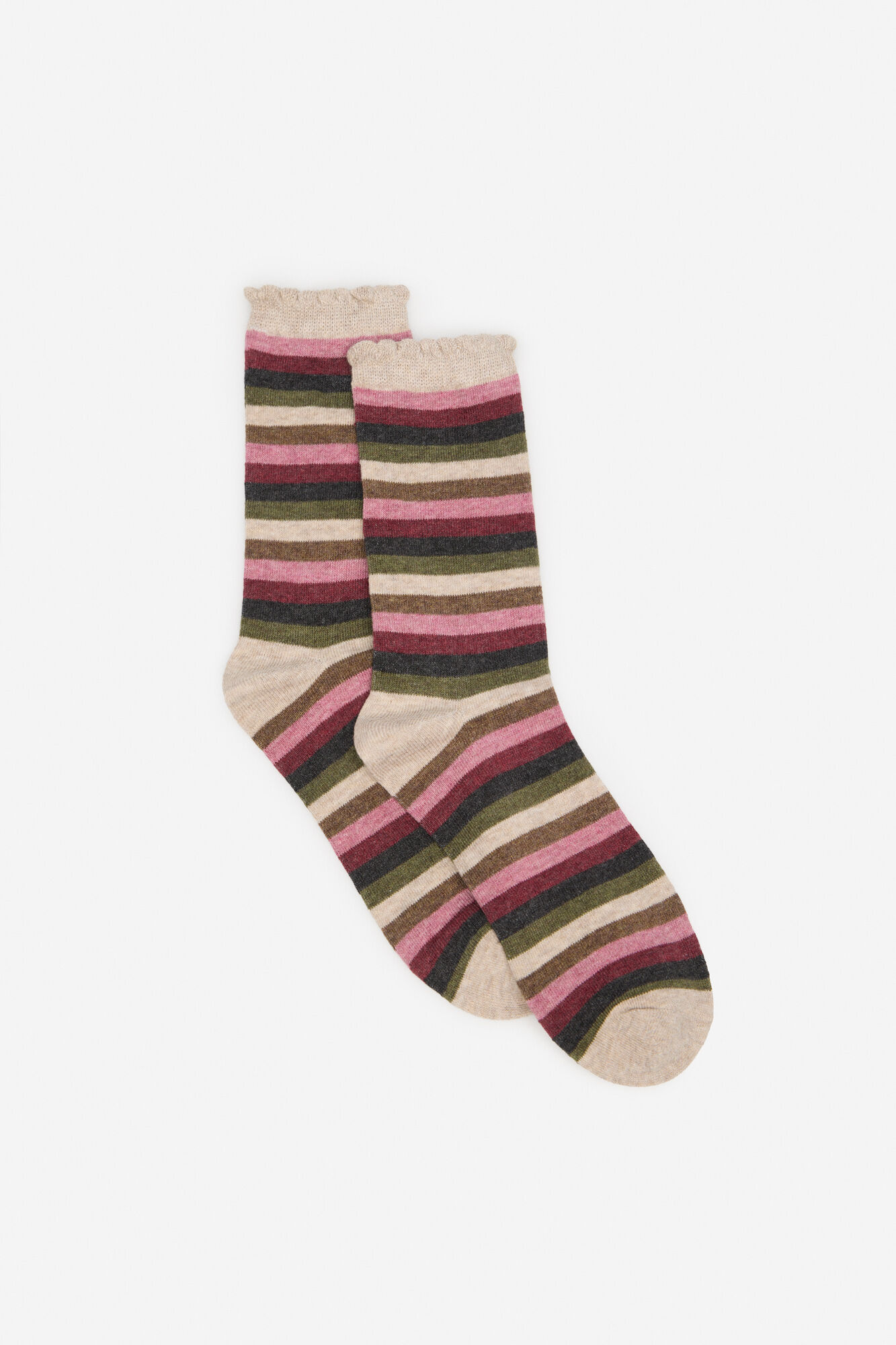 Cortefiel multicoloured striped socks