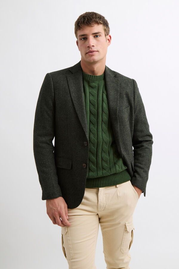 Williot Jaqueta de lã espiga Verde