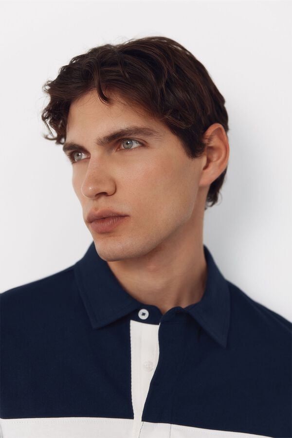 Cortefiel Polo rugby Azul marino