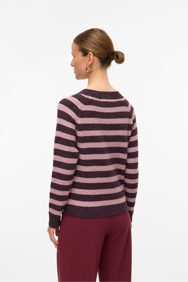 Vero Moda Camisola básico feminino de manga comprida Roxo