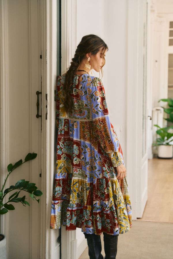 Jaase Vestido midi Monday Multicolorido