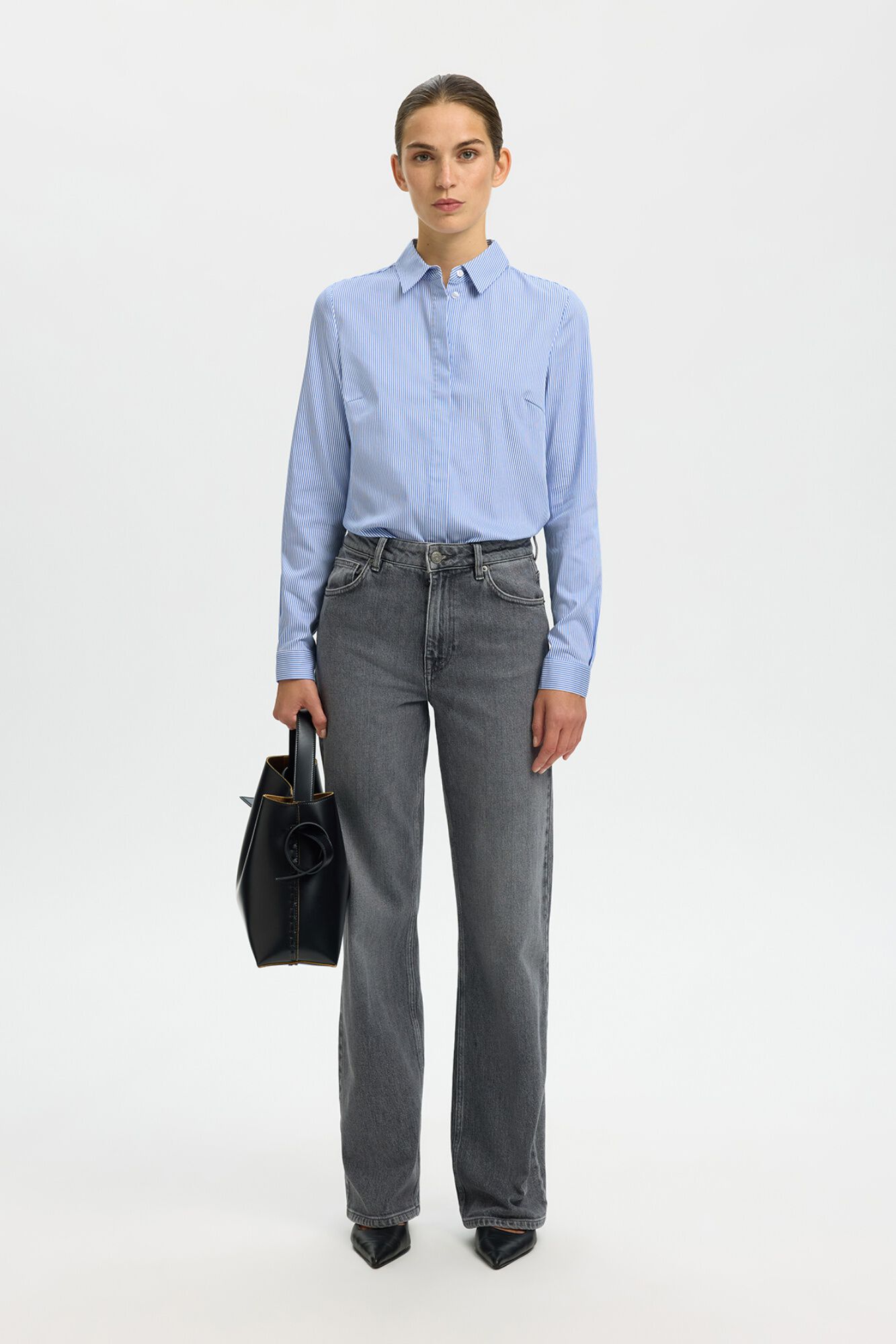 Selected Camisa Slim Fit confeccionada em algod&atilde;o org&acirc;nico