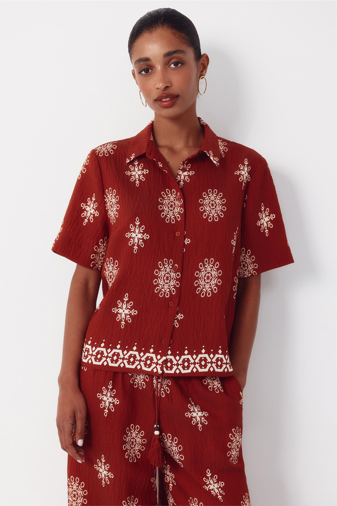 Cortefiel Printed short sleeve shirt