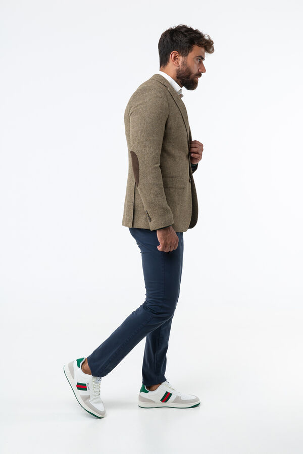 Williot Jaqueta de l&atilde; espiga Tostado