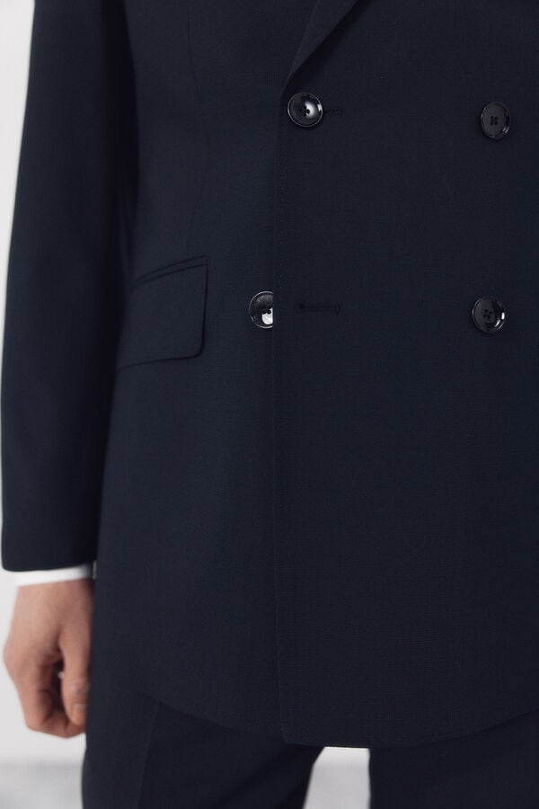 Cortefiel Blazer cruzado estrutura dynamic azul Azul