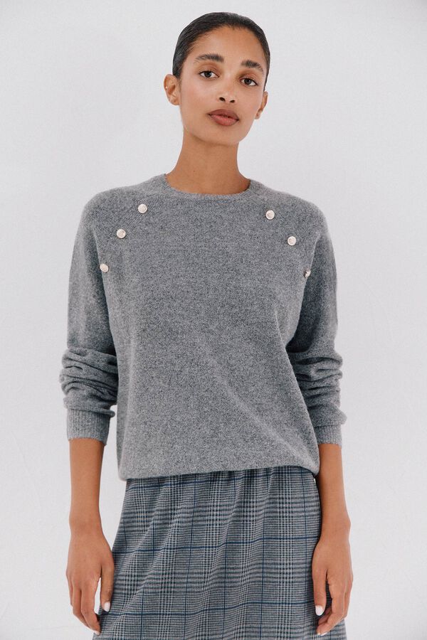 Cortefiel Jersey tacto suave Gris