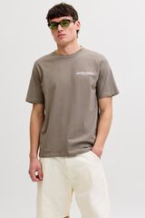 Jack & Jones Cotton logo T-shirt Grey