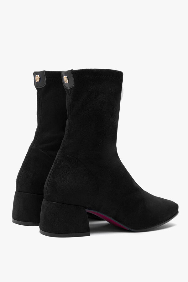 Cortefiel Block heel bootie Black